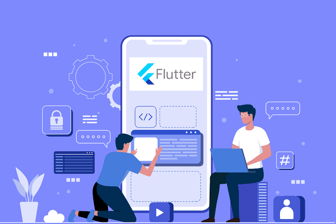 Flutter cross-platform application interface and mobile architecture